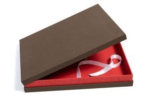 Box scatola in tela bicolore