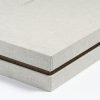 Box-scatola con coperchio in tela bicolore