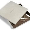 Box-scatola con coperchio in tela bicolore