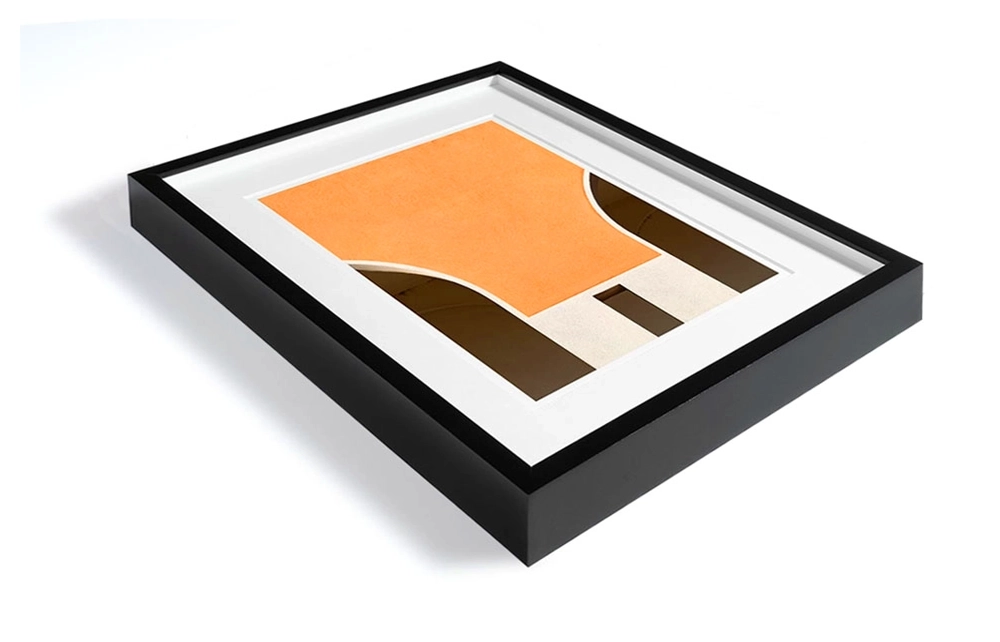 Cornice artigianale su misura in legno pregiato realizzata a mano per opere d'arte e fotografie Fine Art.